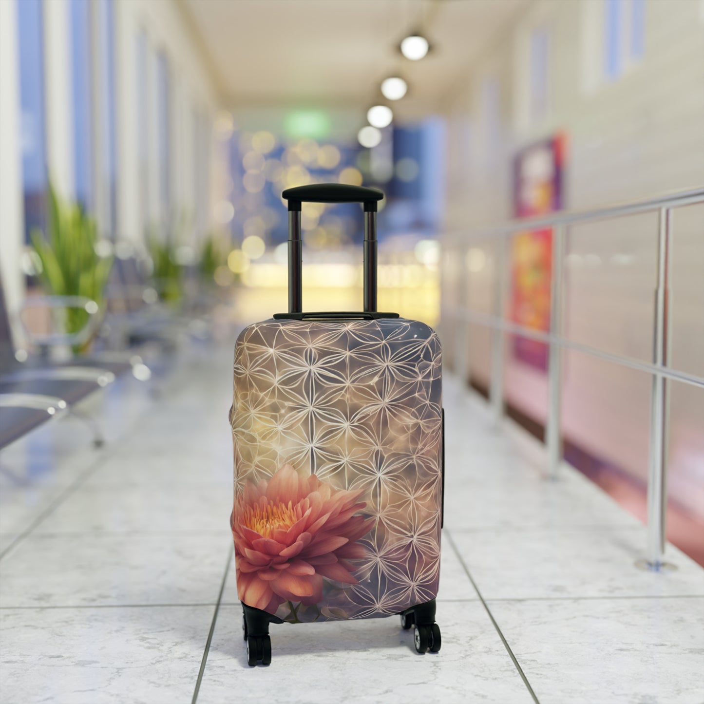 Floral Travel Luggage Cover - Stylish Protection for Your Suitcase