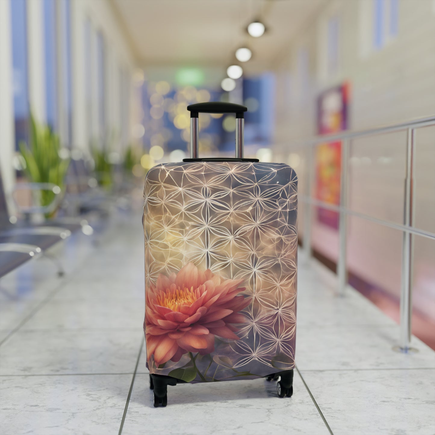 Floral Travel Luggage Cover - Stylish Protection for Your Suitcase