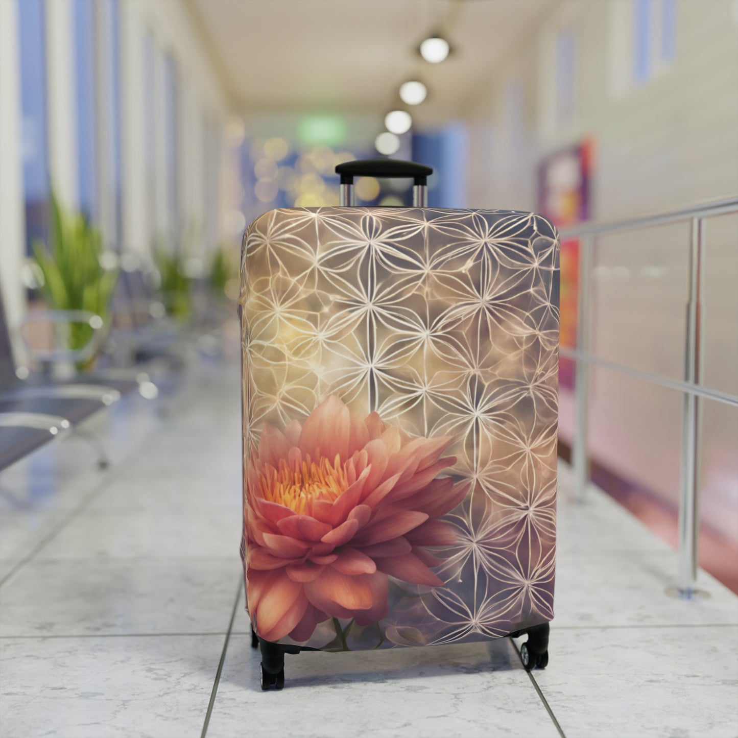Floral Travel Luggage Cover - Stylish Protection for Your Suitcase