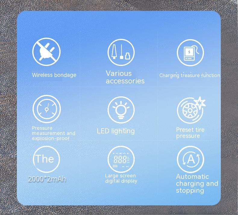 Multi-function Intelligent Handheld Tire Pump